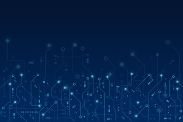 vector futuristic circuit board , Electronic motherboard , Communication and engineering concept , Hi-tech digital technology concept	
