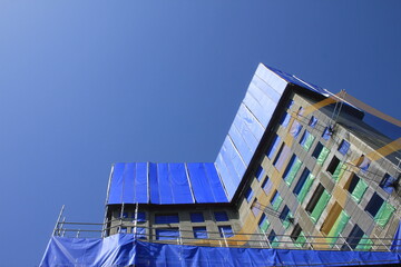 Lots of apartment are being constructed in Korea.