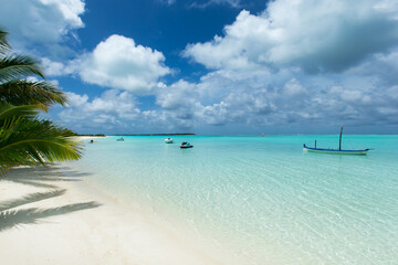 tropical sea under the blue sky. Sea landscape.