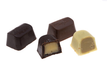 chocolate candies isolated