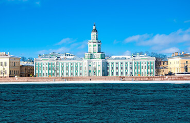 Kunstkamera St. Petersburg. Museum on the Neva River in Russia
