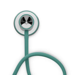Stethoscope 3d illustration. Medical tool to diagnostic and treatment illness. Vector