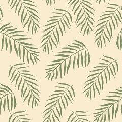 Tropical Seamless pattern, nature green background vector. Floral pattern.Stock vector illustration.