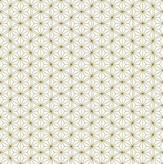 Seamless traditional Japanese ornament Kumiko.Golden color lines.