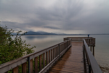 lake Chiemsee in the bavarian alps in Germany