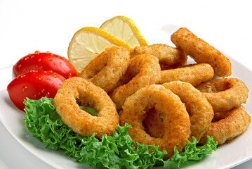 breaded calamari rings deep fried