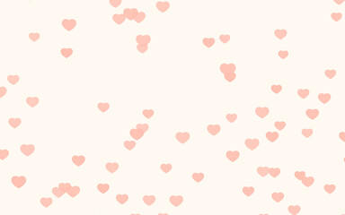 Valentine day pink hearts on pink rose background.