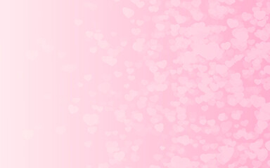 Valentine day pink hearts on pink background.