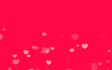 Valentine day pink hearts on pink background.