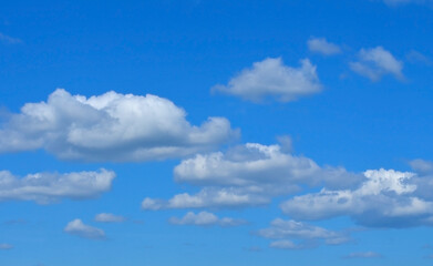 Blue sky with white-gray clouds