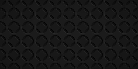 Abstract background with circle holes in black colors