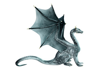 Fototapeta premium 3D Rendering Fairy Tale Dragon on White