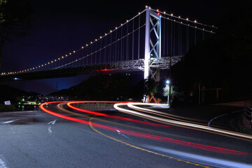 Fototapeta na wymiar 関門橋の夜景