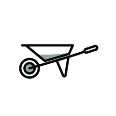 Wheel barrow icon template