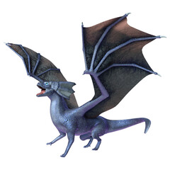 Fototapeta premium 3D Rendering Fairy Tale Dragon on White