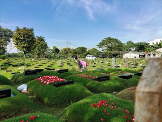 Morning view of Tanah Kusir Public Cementer, Jakarta