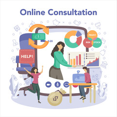 Financial advisor or financier online service or platform.