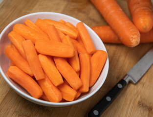 Preparing fresh carrots, High quality photo