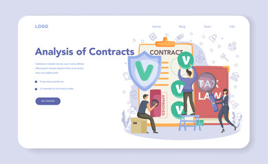 Tax consultant web banner or landing page. Idea of accounting help