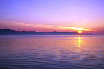 Sunrise over the Bering Sea, Yttygran Island, Chukotka, Bering Sea, Russia
