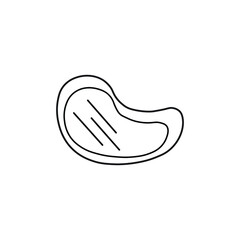 Steak. Logo typography template for meat shop, market, restaurant. Design - banner, sticker, menu. line vector icon