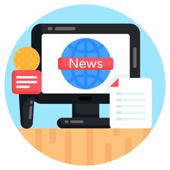 
Download this premium flat icon of viral news 

