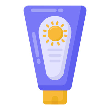 
An Icon Design Of Sunscreen Lotion Bottle 

