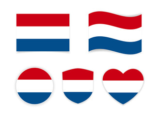 flag netherlands icon set