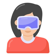 
Hold on this amazing flat icon of vr glasses 

