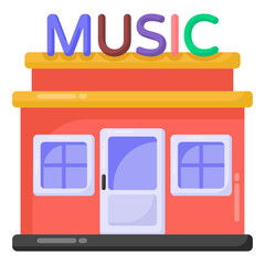 
A well designed flat icon of music studio 

