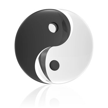 Teile eines Yin und Yang - Symbols