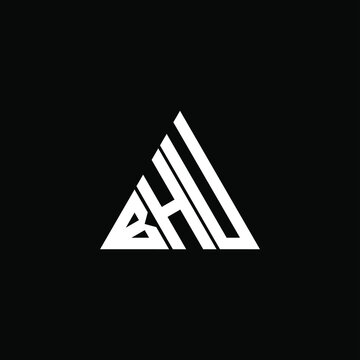 B H U letter logo creative design. BHU icon