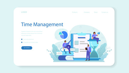 Business top management web banner or landing page. Successful strategy