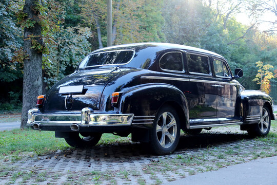 ZIS-110 retro russian car on the street. 02.08.2019; Budapest - Hungary
