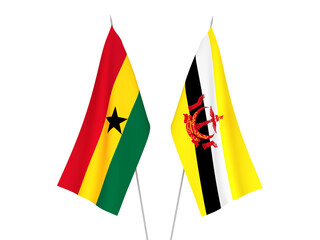 Ghana and Brunei flags