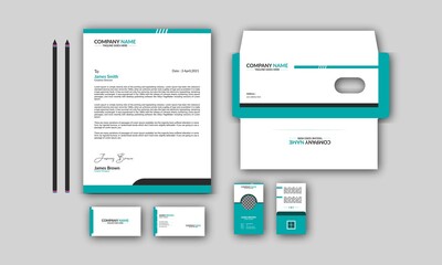 Modern and Elegant Business stationery , Letterhead Corporate Identity Design Template 