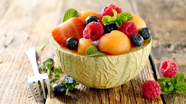 fruit salad- melon and berry fruit