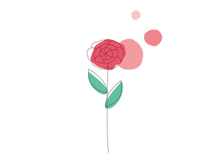 シンプルな花のイラスト