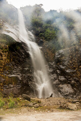 Beautiful landscape of water fall of North Sikkim, India.