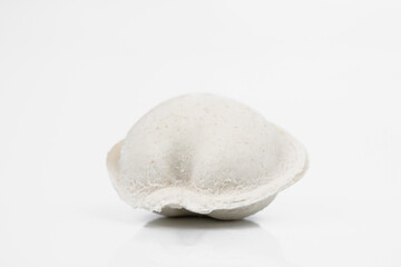 Frozen dumplings isolated on a white background. Home kitchen. Fast food