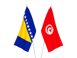 Bosnia and Herzegovina and Republic of Tunisia flags