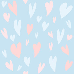 seamless pattern with hearts. digital illustration. decor for valentine's day. Wallpaper for the children's room. Love is. For the design of wedding invitations. Clip art for scrapbooking. texture - 425538932
