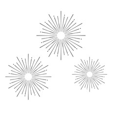 Obraz premium Set of Sunburst Sun Ray Vector