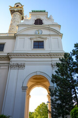 Vienna, Austria - July 25, 2019: View of Karlskirche Church