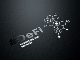 Hashtag DeFi - decentralized finance fintech future business	 - 425542573