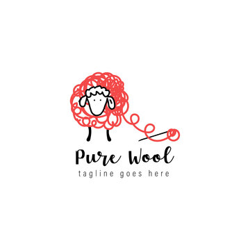 Pure Wool Logo Design, Icon Design Template Elements