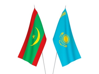 Kazakhstan and Islamic Republic of Mauritania flags