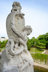 Vienna, Austria - July 25, 2019: Stadtpark popular park in Vienna