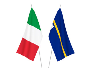 Italy and Republic of Nauru flags