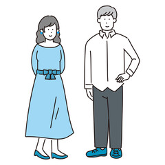 シンプル男女イラスト